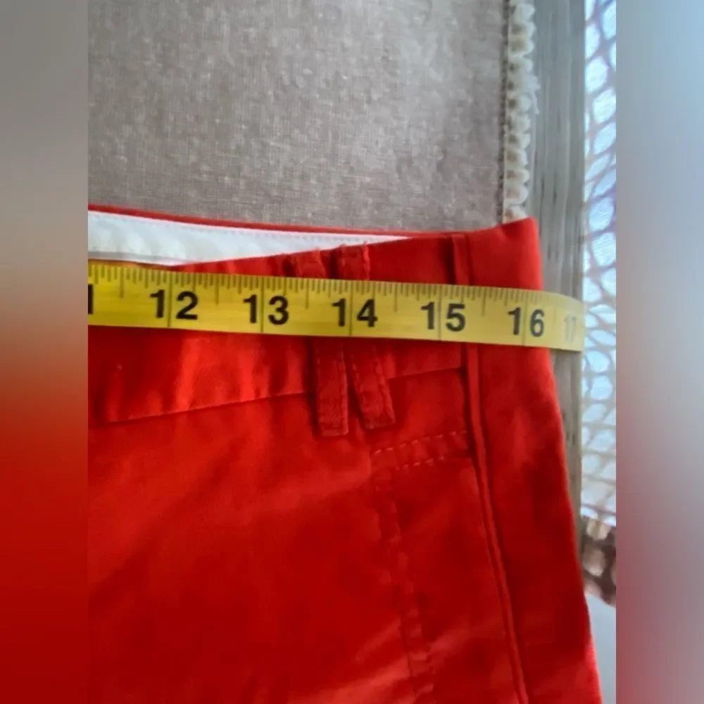 Tory Burch Burnt Red-Orange Orange Cotton Shorts Size 8